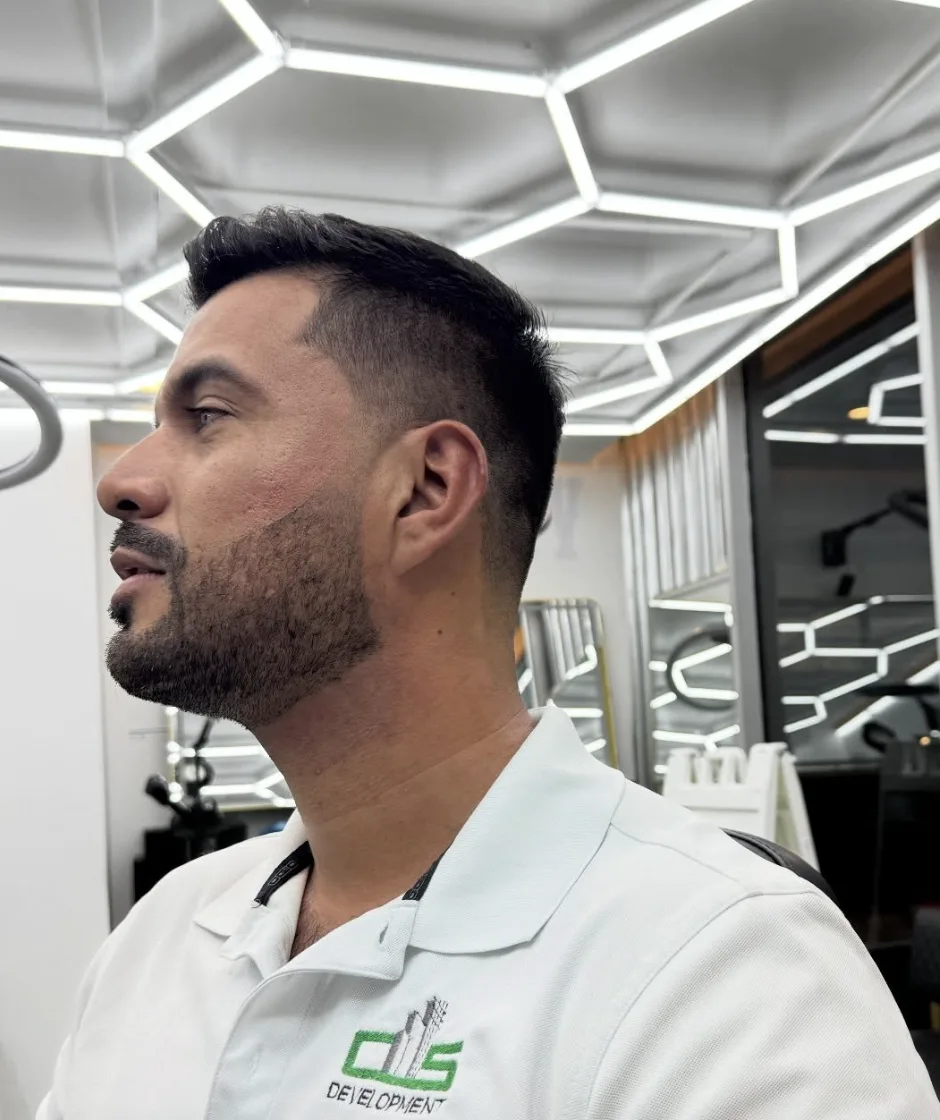 Detailed haircut finish at No Limit Barbershop